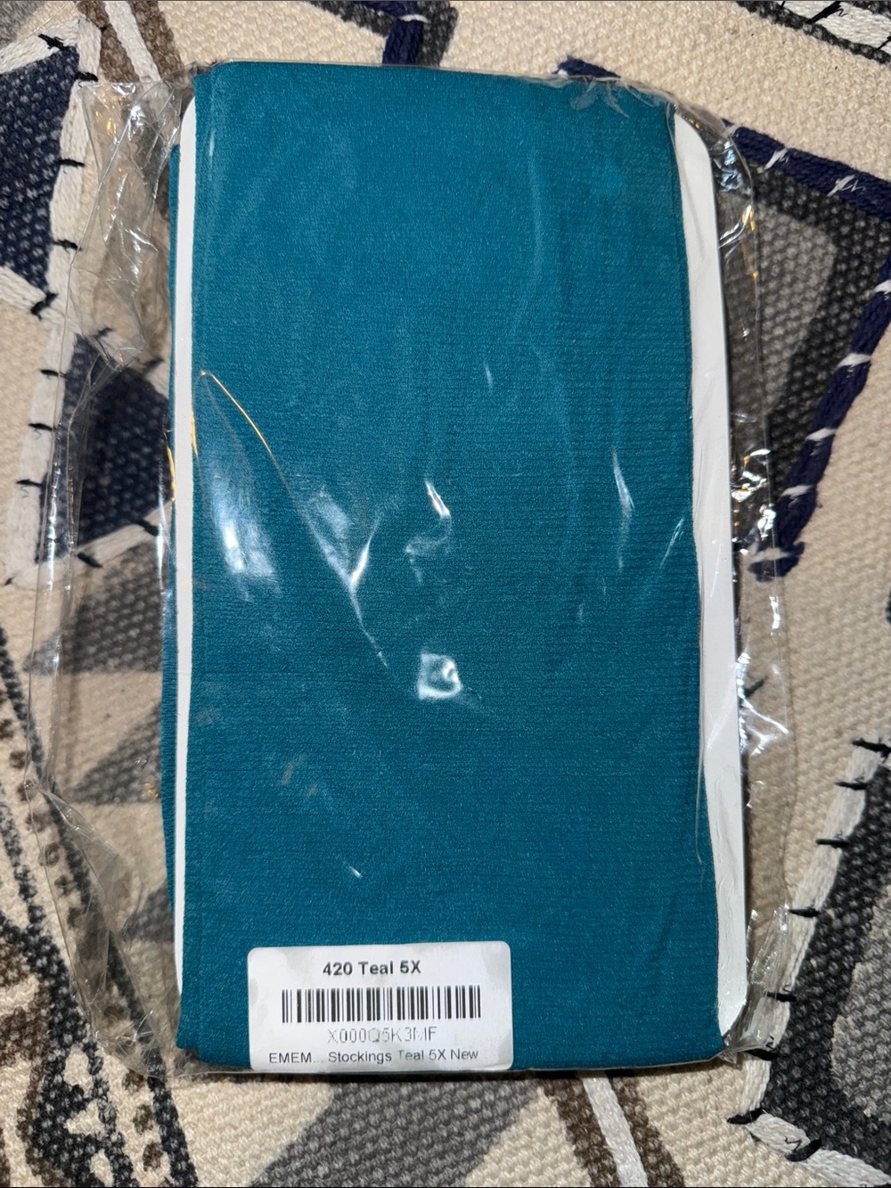 Plus Size Teal Stockings Size 5X